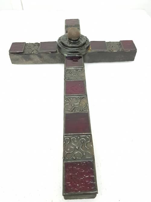 LARGE CRUCIFIX WITH GLASS TILES
