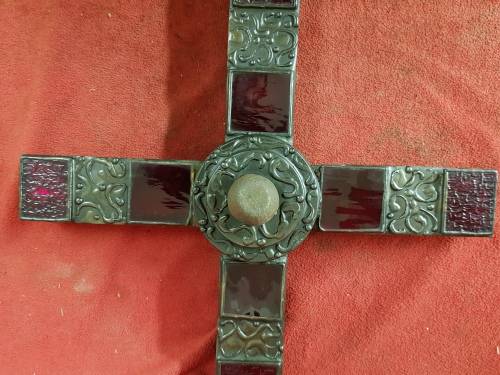 LARGE CRUCIFIX WITH GLASS TILES