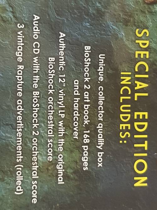 BIOSHOCK 2- SPECIAL EDITION COLLECTORS BOX SET