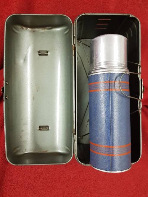 Antique Lunch Pail with Thermos flask