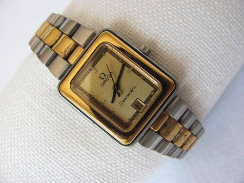 VINTAGE OMEGA SEAMASTER 18K PLATED WOMEN`S QUARTZ WATCH