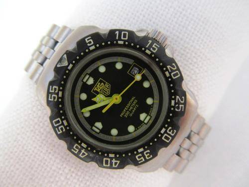 VINTAGE AUTHENTIC TAG HEUER LADIES WATCH F1 SERIES BLACK/MINT GREEN