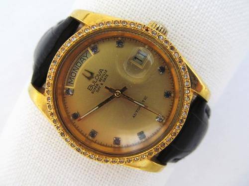RARE BULOVA SUPER SEVILLE 18KT GOLDPLATED  AUTOMATIC MENS WATCH