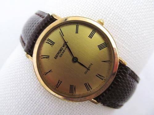 Vintage Raymond Weil Geneve 18Kt Gold Plated Quartz Midsize Watch