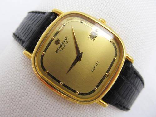 RAYMOND WEIL GENEVE DATE GOLDPLATED QUARTZ MENS WATCH - OPEN TO OFFERS?