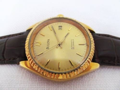 Vintage Bulova Automatic 25 Jewels Mens Gold Plated Watch