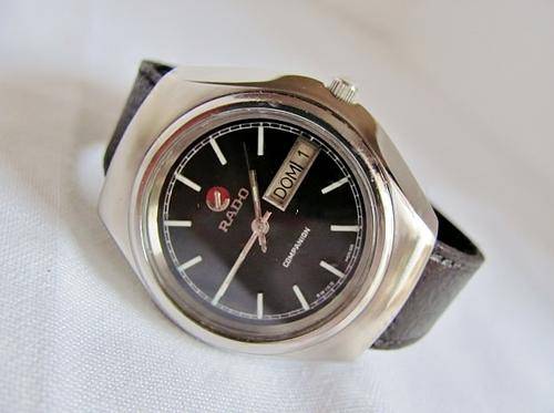 Authentic RARE RADO COMPANION DAY DATE MENS SS AUTO WATCH