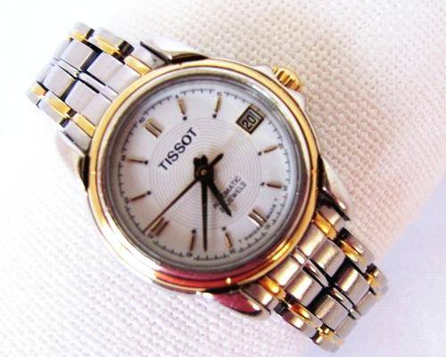 TISSOT SEASTAR GOLDPLATED 2 TONE AUTOMATIC LADIES WATCH
