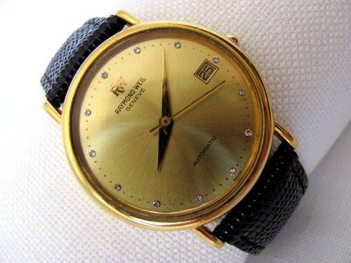 RAYMOND WEIL GENEVE 18Karat GoldPlated AUTOMATIC MENS DRESSWATCH