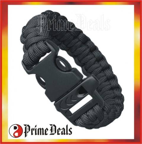 12 to Go!! PARACORD SURVIVAL BRACELET with a SIGNAL WHISTLE - Functional!! - LIMITED STOCK!!