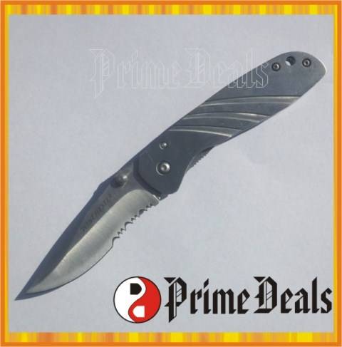 5 to Go!! WINCHESTER HALF-SERRATED FOLDING KNIFE - Stainless Steel Blade! GREAT BILTONG KNIFE!!