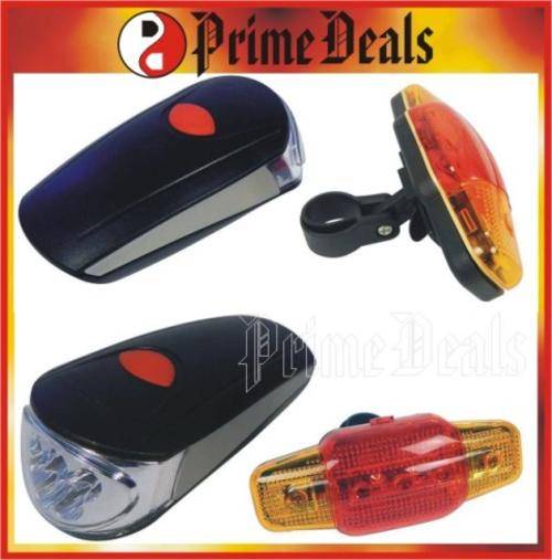8 Sets to GO!! KAIKUO BICYCLE SAFETY / WARNING LIGHTS - Combined 7LED Front / 5LED Back Lights set.