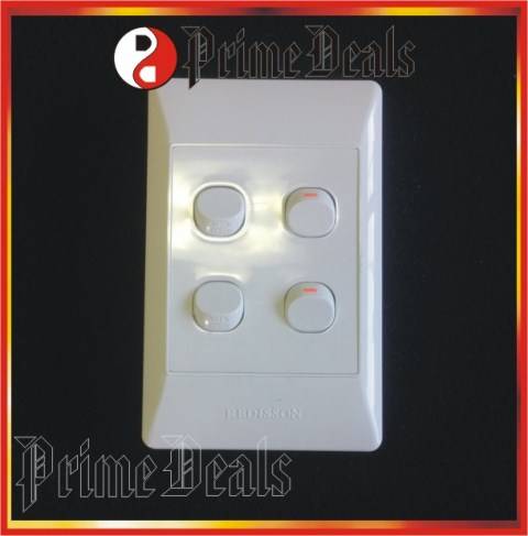 REDISSON FOUR LEVER WALL SWITCH - 16A, 250V - VERY GOOD QUALITY!! 4 to Go!!