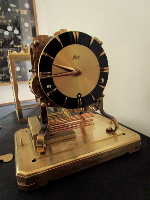 VINTAGE SCHATZ TRIPLE CHIME 8 DAY BRASS MANTLE CLOCK