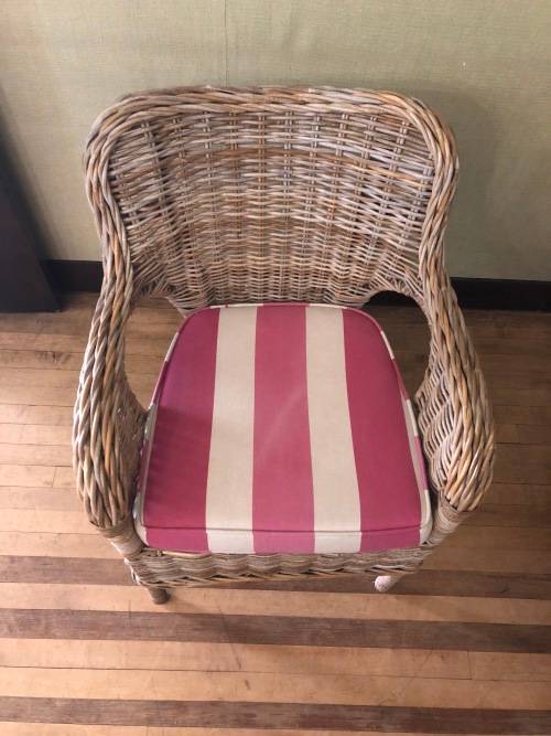 Cane Wicker Chairs - Full Set of 8 with Cushions Included