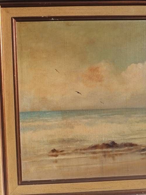 AG MORRIS 1980 Painting - Durban Bluff From Umhlanga: Early Morning