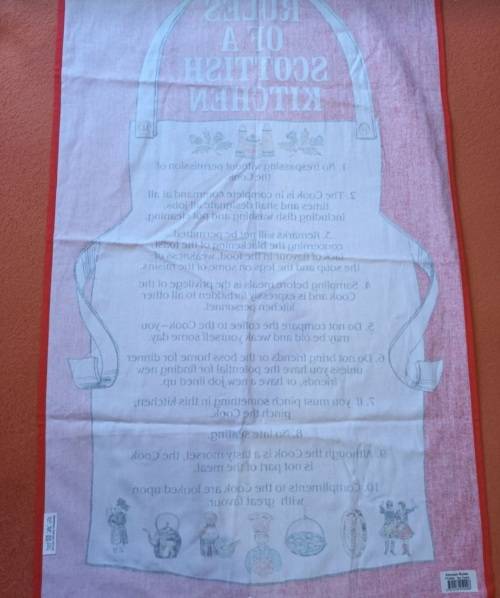 Glen Appin Rules of a Scottish Kitchen Tea Towel (RARE FIND)