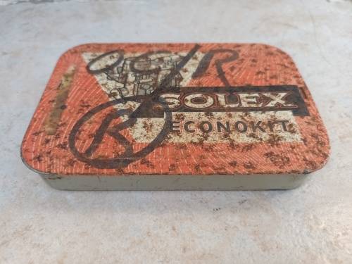 VINTAGE RARE SOLEX SPARE PARTS KIT WITH TIN LID