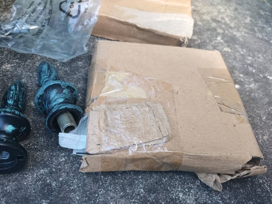 Aluminum Cast Lantern Clear Beveled Panels × 2