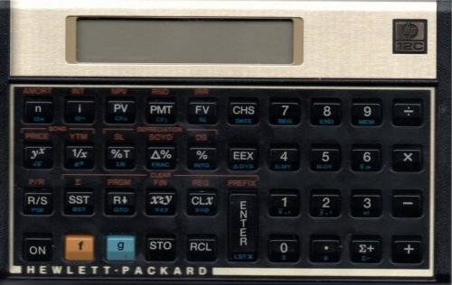HP 12c Calculator Tested and working 100% with original HP pouch Cr-2032 battery Version