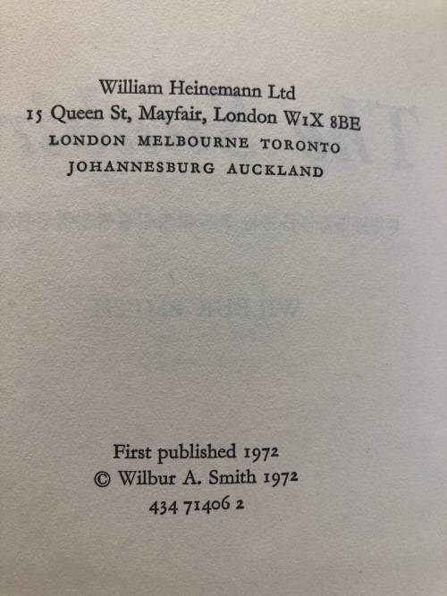 WILBUR SMITH The Sunbird 1st Edition Hardback 1972