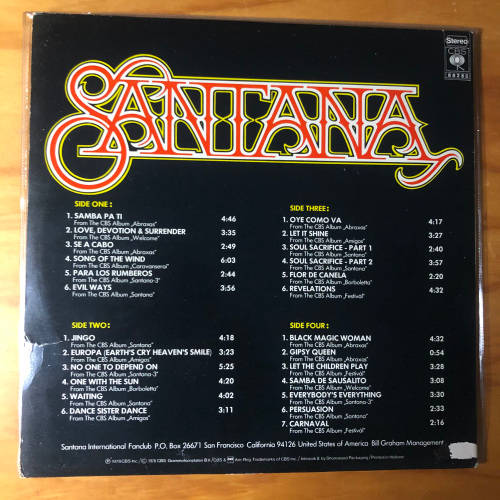 SANTANA - 25 SANTANA GREATS. LP Vinyl Album
