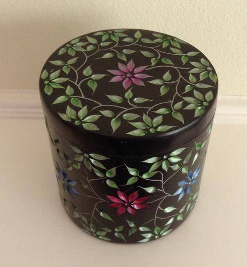 COLOURFUL ROUND TRINKET BOX