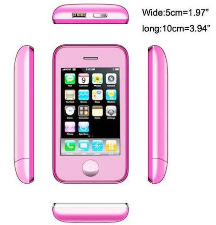 !! Stylish Pink Phone - Dual SIM, Touch screen , Shake Control !!