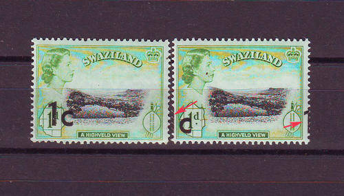 Swaziland - QEII varieties -see scan