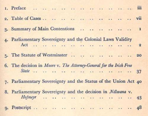 Parliamentary Sovereignty and the Entrenched Sections of the South Africa Act  -- D V Cowan