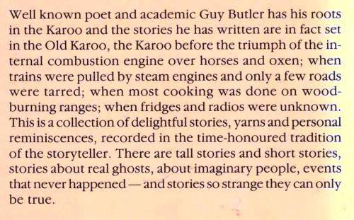 Tales from the Old Karoo  -  Guy Butler
