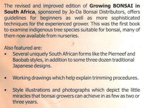 Growing Bonsai in South Africa --  Classic Edition  -  Doug Hall and John Haw