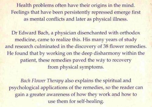 Bach Flower Therapy  - The Complete Approach  -  Mechthild Scheffer