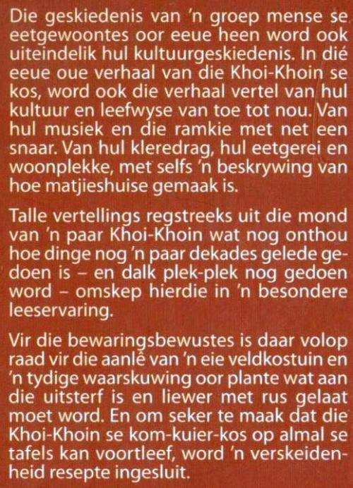 Koekemakranka  --  Khoi-Khoin-Kultuurgoed en Kom-Kuier-Kos -- Renata Coetzee en Volker Miros