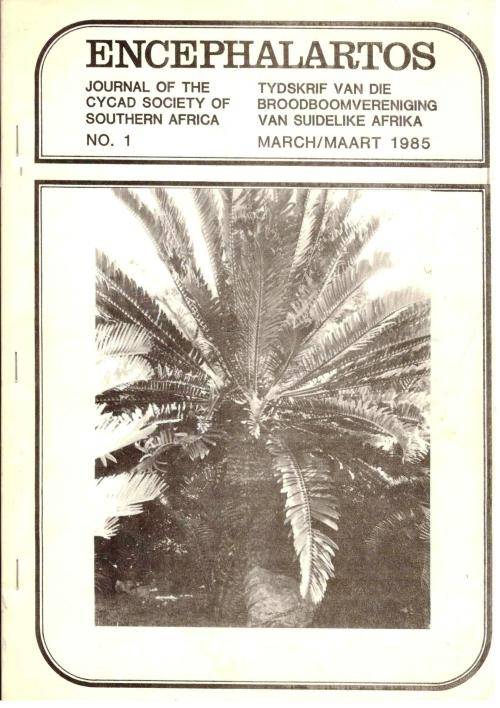 Encephalartos Journal of the Cycad Society of Southern Africa - 24 Volumes
