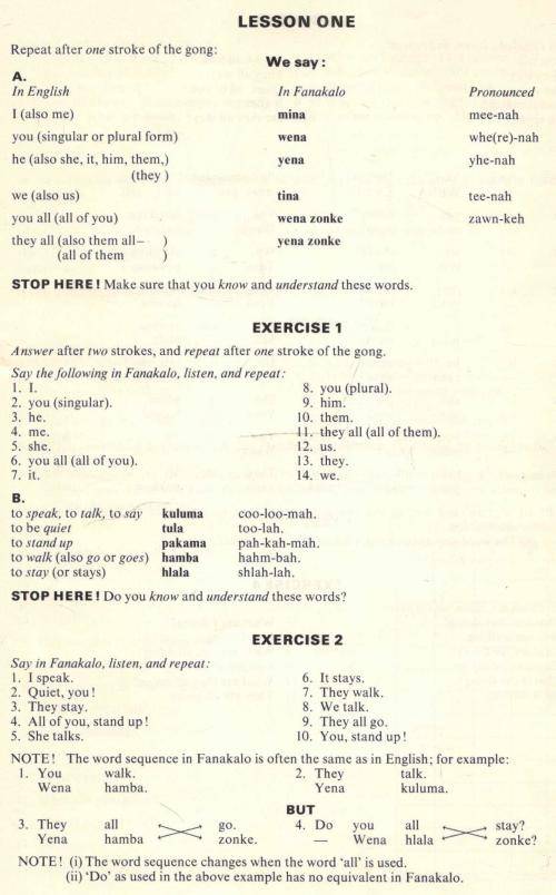 Fanakalo Through the Medium of English  J S Erasmus  --  Anglo American Corporation of South Africa