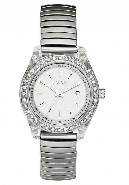 FOSSIL Stella Mini Crystal Accented Stretch Bracelet Ladies Watch