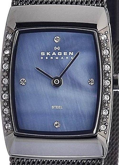 SKAGEN Denmark Crystal Accented Mother Of Pearl Ladies Watch