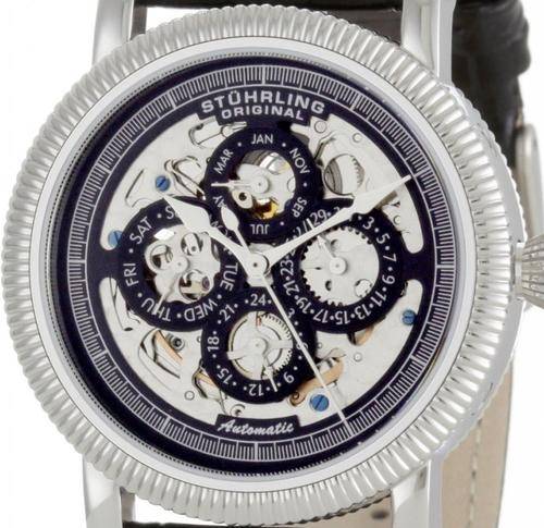 STUHRLING Symphony Maestro Automatic Skeleton Mens Watch