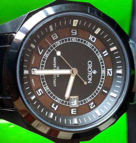 CROTON Stainless Steel 100m Mens Sports Watch