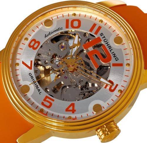STUHRLING Delphi Adonis Automatic Skeleton Mens Watch