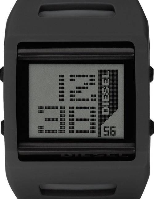 DIESEL Digital Black Silicone Oversized Mens Watch