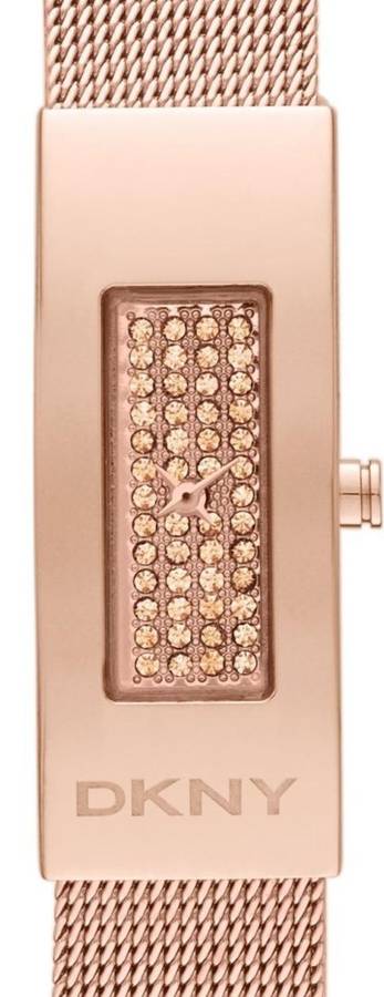 DKNY Astoria Crystal Accented Stainless Steel Mesh Ladies Watch