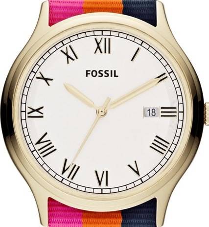 FOSSIL Ansel Stripe Nylon Mens Watch