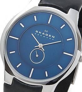 SKAGEN Denmark Ultra Slim Blue Dial Mens Watch