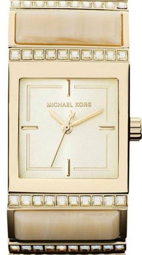 Authentic MICHAEL KORS Erin Gold Tone Crystal Accented Ladies Watch