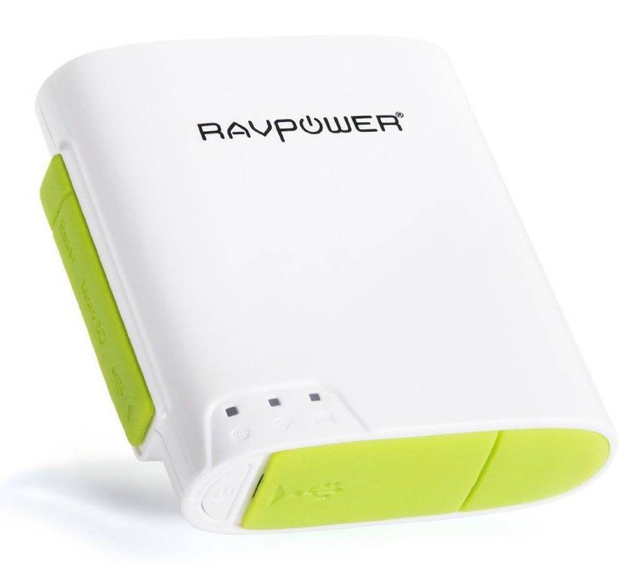 RAVPOWER FileHub Portable Travel WiFi Router - Micro SD Card Reader - External Battery Charger