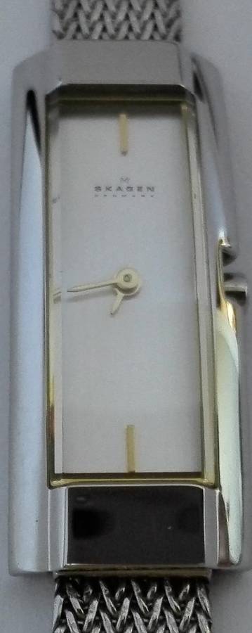 Authentic SKAGEN Denmark Two Tone Mesh Band Ladies Watch