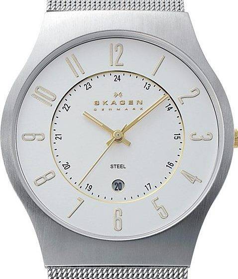 Authentic SKAGEN Denmark Ultra Slim Mesh Band Mens Watch