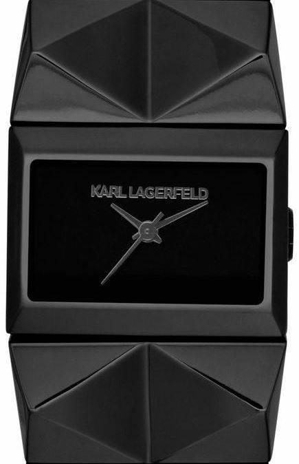 Authentic KARL LAGERFELD Perspektive Black Stainless Steel Ladies Watch